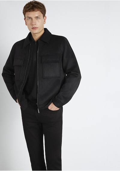 Mavi - Mavi Black Cep Detaylı Siyah Suni Deri Ceket 0110783-71379 Siyah