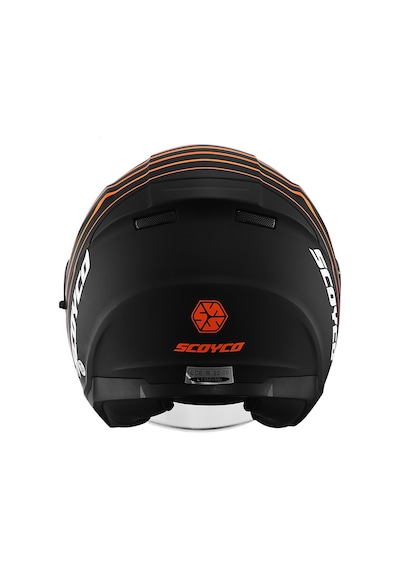 Scoyco Motosiklet Güneş Vizörlü Motor Yarım Açık Kask Track Siyah