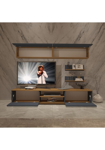 Decoraktiv Eko 5 Mdf Dvd Tv Ünitesi Tv Sehpası Pera - Antrasit