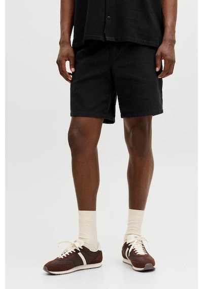 Jack & Jones Jpstjaıden Waffle Dokulu Erkek Şort Siyah