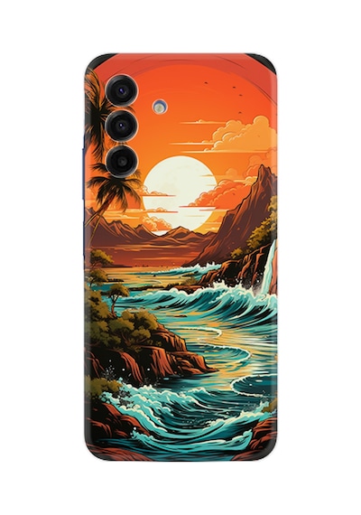 Samsung Samsung Galaxy Uyumlu A17 Kılıf Boutique Baskılı Resimli Retro Mountain Pcode -079
