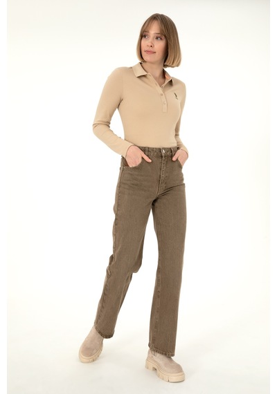 U.S. Polo Assn. Kadın Kum Basic Sweatshirt 50297906-VR085
