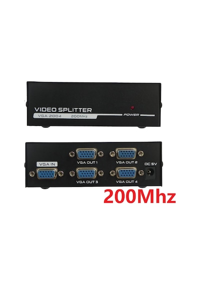 Vga Splitter Çoklayıcı Çoğaltıcı 4 Port 4873A Çoklu Ekran Switch