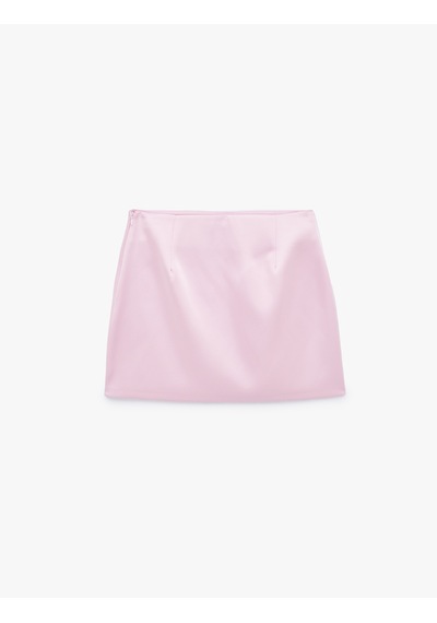 Koton Saten A Kesim Mini Etek Pembe 6sak70160uw Gül