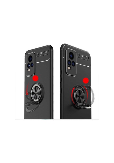 Nourthkiingdom Vivo V21e Kılıf Nrtk Ravel Silikon Kapak - Siyah-kırmızı Siyah-Kırmızı