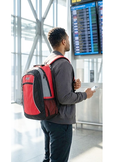 Sol - Marvın Unisex 15 Laptop Sırt Çantası Kırmızı/siyah