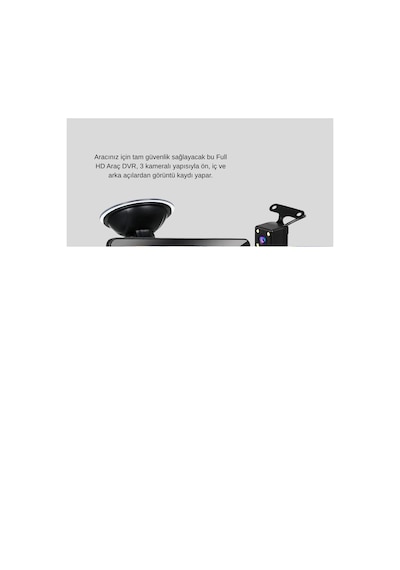 Araç Kamerası 3 Lü Full Hd Dvr 1080p Gece Görüşlü Ve G-sensörlü 56420470