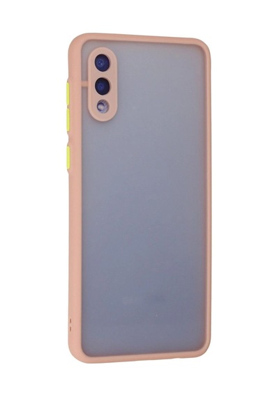 Samsung Galaxy A02 Kılıf Montreal Silikon Kapak - Pembe Çok Renkli