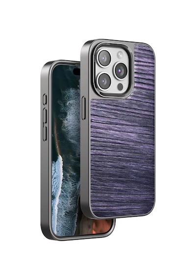 Gld-spt- Venco Apple Uyumlu iPhone 15 Pro Max Wave Kapak - Derin Mor