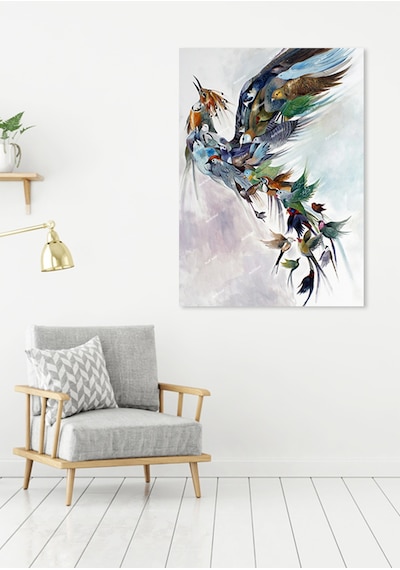 Kuşlar Hayvanlar Alemi Dekoratif Kanvas Tablo 60 x 40