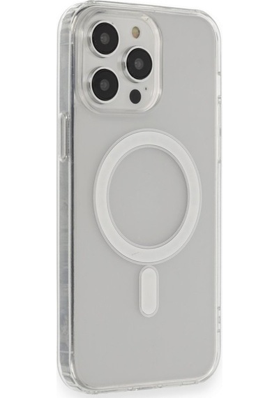 Newface Apple Uyumlu iPhone 14 Pro Max Kılıf Matte Şeffaf Magneticsafe - Şeffaf Şeffaf
