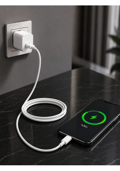 Usb-a To Type-c 2 Metre Hızlı Şarj Kablosu Beyaz