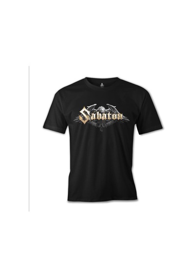 Sabaton - Logo Siyah Erkek Tshirt