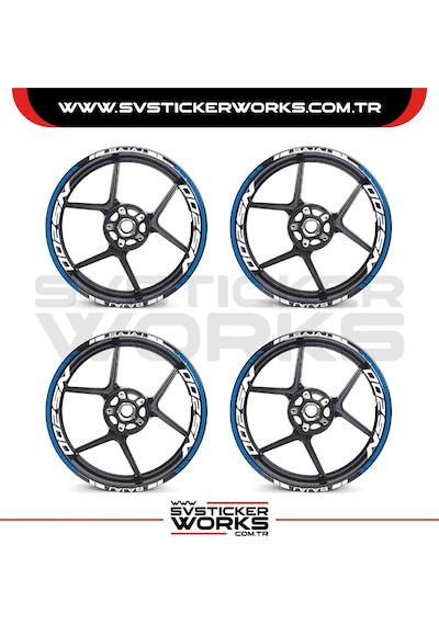 Bajaj Ns200 Sticker Jant İç Yazı Ve Dış Şerit 24'lü Set Sticker Etiket Diğer