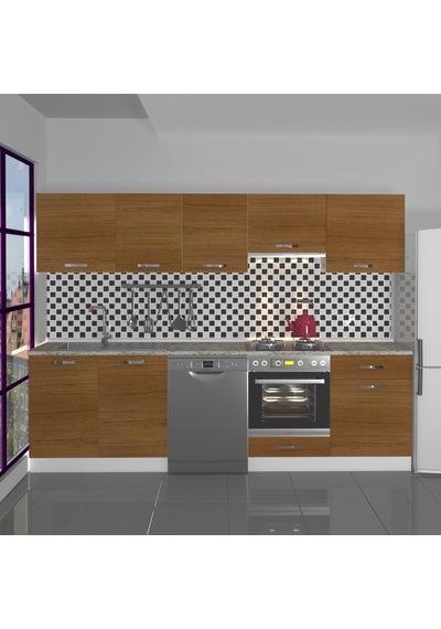 Decoraktiv Elite 280 Ankastre Fırın Modüllü Mdf Hazır Mutfak Dolabı - Tezgah Dahil - Naturel Ceviz Decoraktiv Elite 280 Ankastre Fırın Modüllü Mdf Hazır Mutfak Dolabı - Tezgah Dahil - Naturel Ceviz