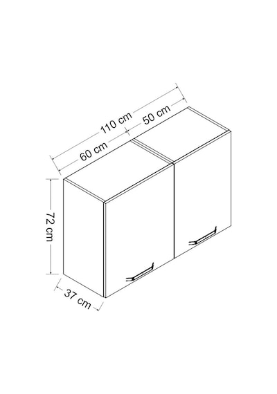 Minar 110 Cm Mutfak Dolabı Beyaz 110-B1-Üst Modül Beyaz