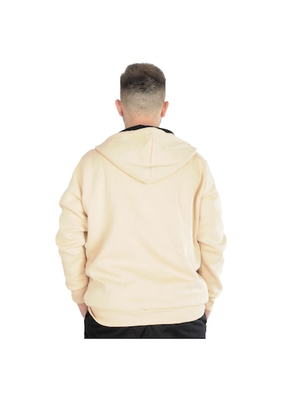 Mode Xl Erkek Sweatshirt Kapşonlu Zippered Basic 20543 Bej 001