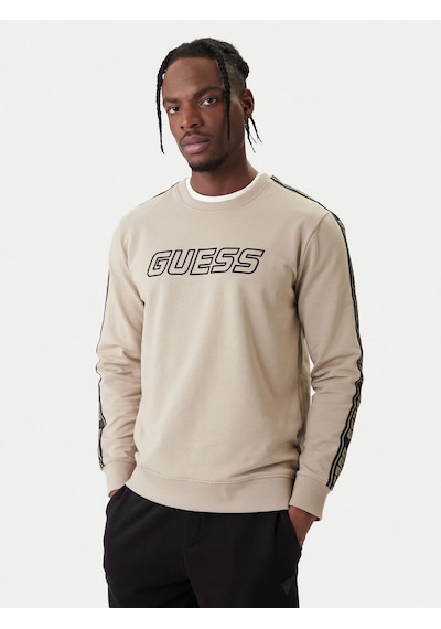 Guess Z4gq24k6zs1 Arlo Erkek Sweatshirt Bej