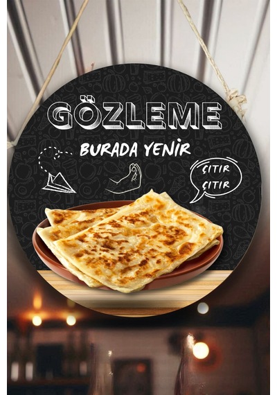 Gözleme Salonu Için Duvar, Kapı, Çift Taraflı Askılı Pano Karşılama Tabelası, Gözleme Dükkanı Süsü