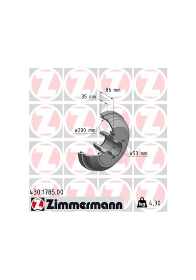Zimmermann 430.1785.00 Arka Fren Kampana Corsa C 01 11 Abs Sız 9196287