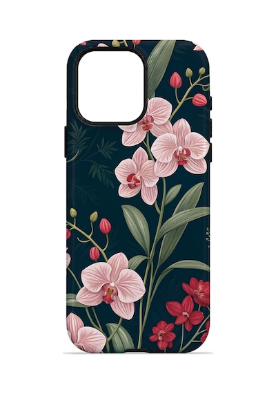 Velvoria Valestra Gece Orkide Apple iPhone Uyumlu 15 Pro Darbe Korumalı Kılıf Valestra Select - Gece Orkide