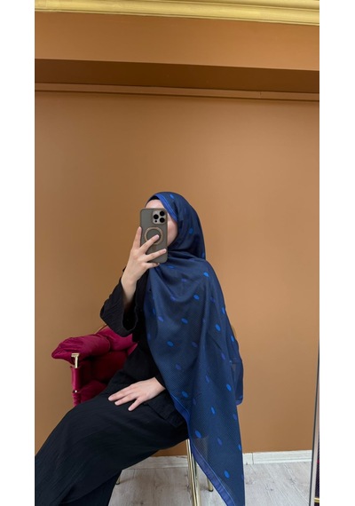Mimiyum Puantiye Desen-soft Şal - Model 7 Çok Renkli