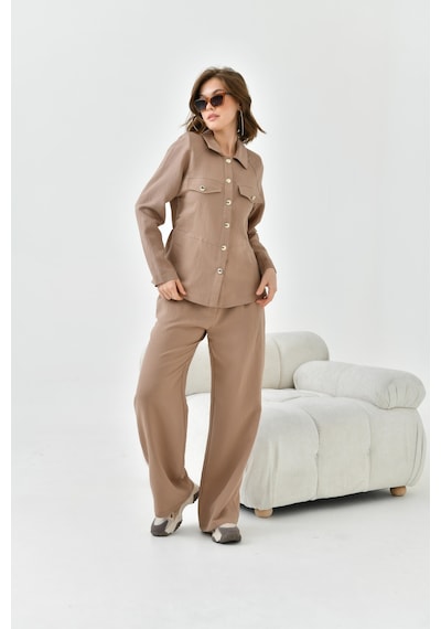 Ftz Women Kadın Pantolonlu Takım Camel 30727-camel Camel