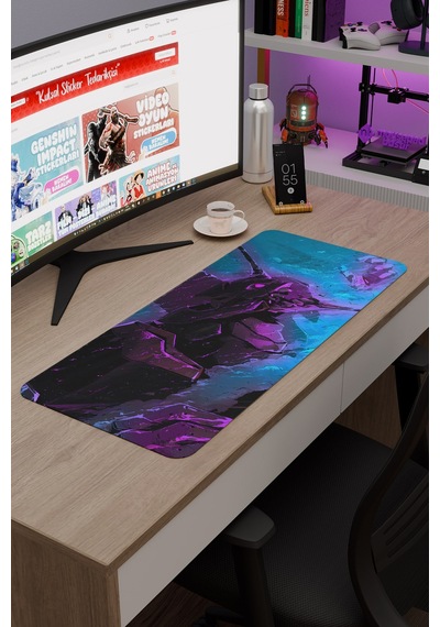 Neon Genesis Evangelion Dikişli Kauçuk Oyuncu Mousepad V1 - 70x30 Xl Gaming Mouse Pad