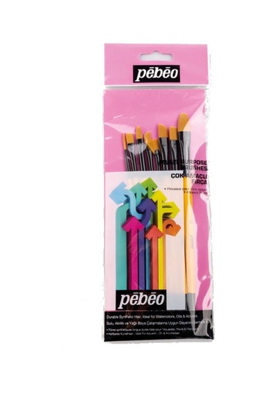 Pebeo Fırça Seti Düz Kesik-yelpaze-angular-kedi Dili-çizgi 8 Li Set-7