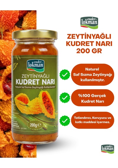 Zeytinyağlı Kudret Narı 200 Gr %100 Naturel Saf Sızma Zeytinyağlı