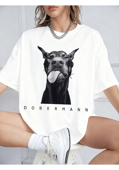 Noıssey Urban Pop Graphic Kadın Tişört Koleksiyonukod 5148 Beyaz1