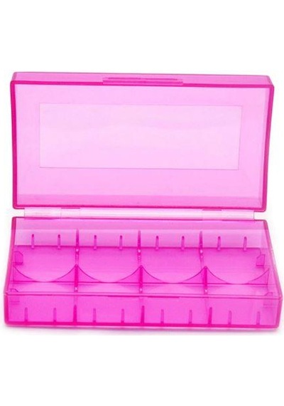 Plastik Pil Taşıma Kutusu Pembe 18650