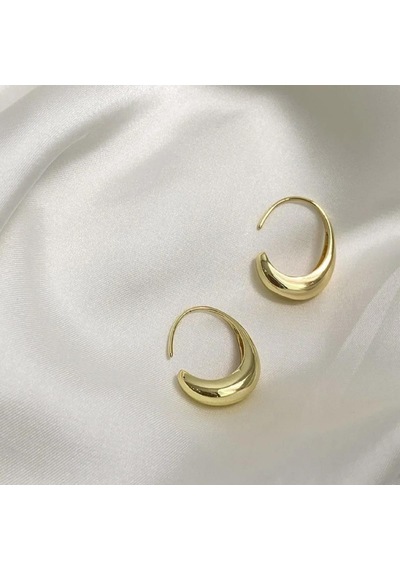 Dilaratrendhouse Çelik Pirinç Halka C Küpe Gold -günlük Ve Spor Tarz-2.5 Cm Boyut Dlra