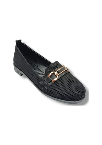 Defne 790-26 Triko Fashion Tokalı Anatomik Kadın Babet Sıyah
