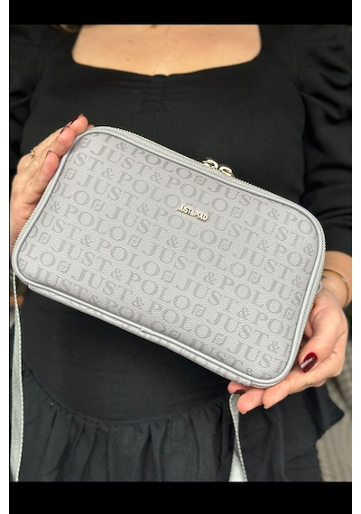 Just Polo Gri Premium Lüsk Premium Çapraz Askılı Askılı Çantası