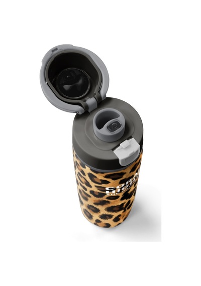 Coral High Kahverengi Leopar Desenli Pipetli Ve Direkt İçim Çelik Termos 800 Ml 38541 Bej - Kahverengi