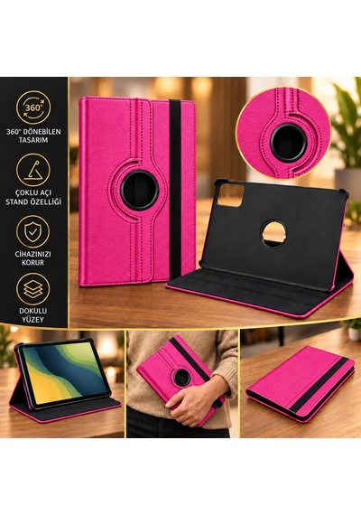 Redmi Pad 2 Uyumlu 360 Döner Standlı Tablet Kılıfı Kılıf