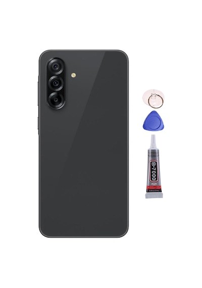 Samsung A36 Siyah Uyumlu Arka Kapak Batarya Kapağı Pil Kapağı Yapışkan Ve Sökme Aparatıyla Beraber Full Set Siyah