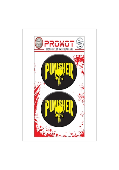 Damla Logo Punısher 3d 2 Li Sticker 3 Nötr