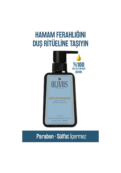 Olivos Saf Zeytinyağlı ve Hamam Kokulu Duş Jeli 750 ML