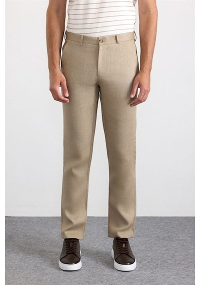 Süvari Bej Regular Düz Normal Bel Jogger Pantolon Pn2020500763-bj3