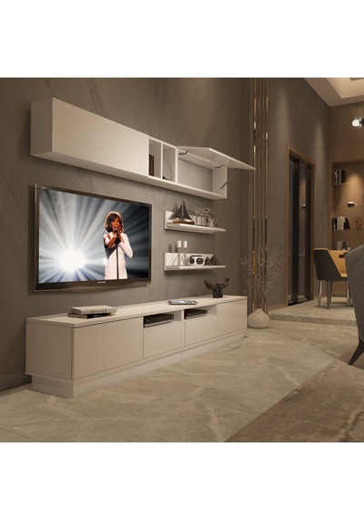 Decoraktiv Trendstyle 5220s Mdf Tv Ünitesi Tv Sehpası - Parlak Beyaz
