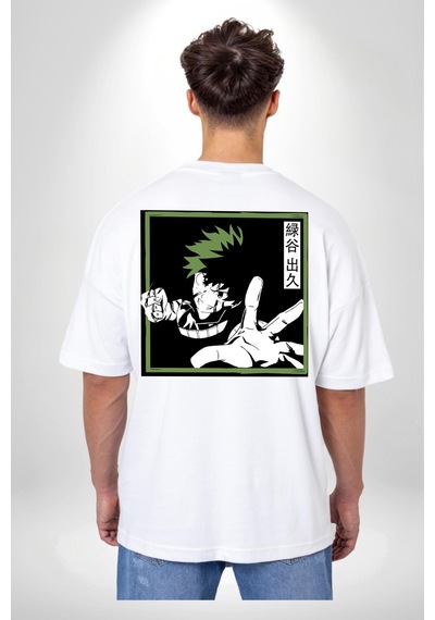 My Hero Academia Dabi Anime Beyaz Oversize Unisex Ön Ve Sırt Baskılı Tişört Beyaz My Hero Academia Dabi Anime Beyaz Oversize Unisex Ön Ve Sırt Baskılı Tişört Beyaz