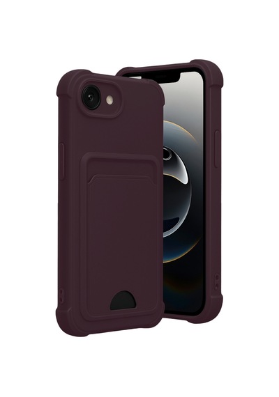 Apple İphone Uyumlu - 16e Kelvin Kartvizitli Silikon - Derin Mor