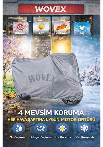 Honda İle Uyumlu Adv 350 Motosiklet Brandası Arka Çanta Uyumlu Su Geçirmez Uv Korumalı Branda,örtü,renk,gri Genel