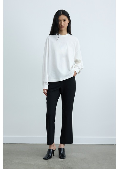 Suud Collection Ekru Dune Oversize Manşetli Tişört
