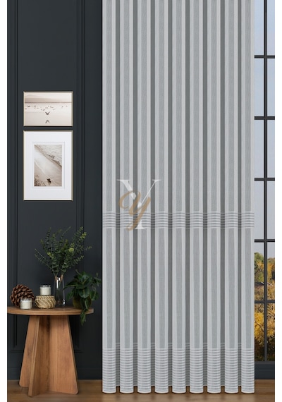 6021 Tül Perde V-gri Gri