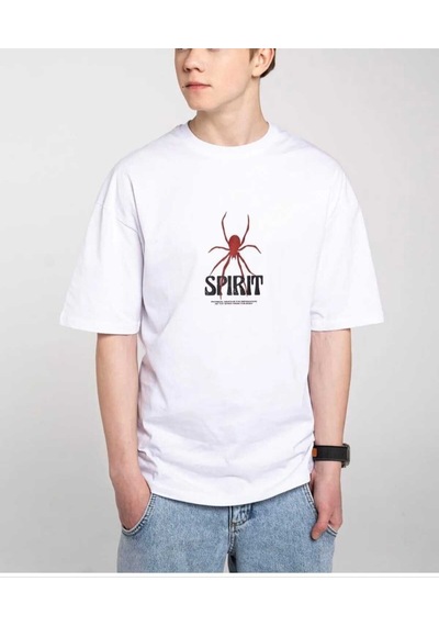 Kozia Outdoors Malkoçbey Sprint Baskılı Oversize Unisex O Yaka T-şhirt Beyaz Beyaz