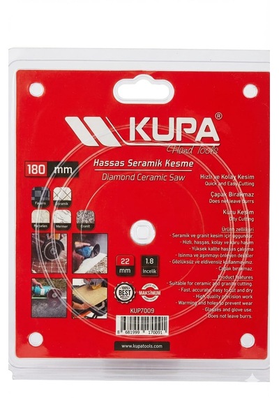 Kupa Hassas Seramik - Granit Kesme Diski 180 Mm - 1,8 İncelik