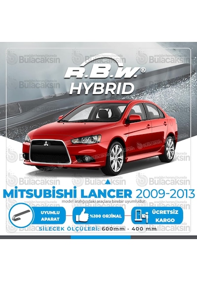 Rbw Hybrid Mitsubishi Lancer 2009-2013 Ön Silecek Takımı - Hibrit